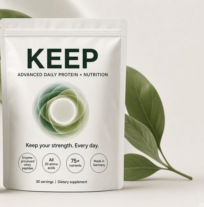 KEEP powder pouch in sage green